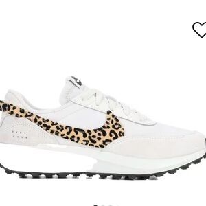 Nike Stylish Women's White and Leopard Print Sneakers